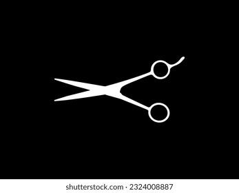 Scissors Silhouette for Pictogram, Art Illustration, Website, Apps, Logo Type or Graphic Design Element. Vector Illustration