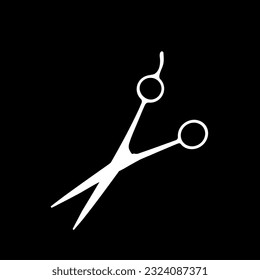 Scissors Silhouette for Pictogram, Art Illustration, Website, Apps, Logo Type or Graphic Design Element. Vector Illustration