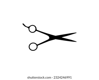 Scissors Silhouette for Pictogram, Art Illustration, Website, Apps, Logo Type or Graphic Design Element. Vector Illustration
