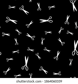Scissors silhouette Seamless Pattern Background. Vector Illustration EPS10