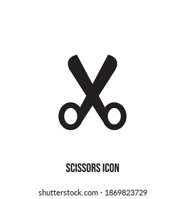 Scissors silhouette vector icon. Cutting symbol. 
