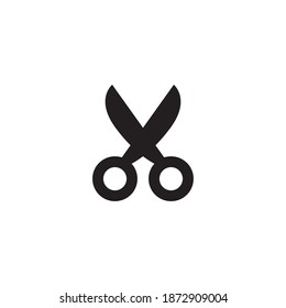 Scissors silhouette vector icon. Cutting symbol. 