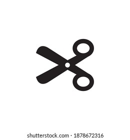 Scissors silhouette vector icon. Cutting symbol. 