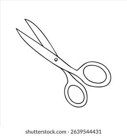 Scissors silhouette vector icon - Shears illustration isolated on white background	