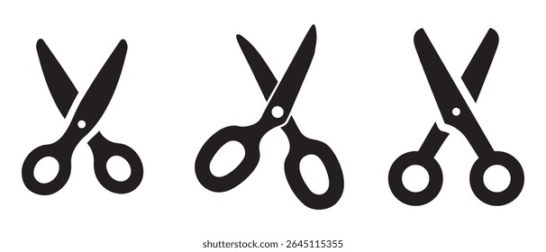 scissors silhouette vector illustration icon on white background.