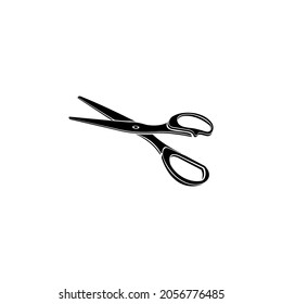 scissors silhouette vector on white background