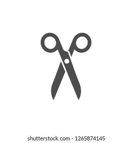 Scissors simple glyph icon. Isolated paper, haircut scissors vector icon.