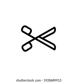 Scissors simple thin line icon vector illustration