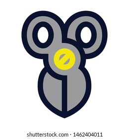 Scissors. Simple Vector Color Icon.