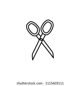 scissors sketch icon. Element of education icon for mobile concept and web apps. Outline scissors sketch icon can be used for web and mobile on white background