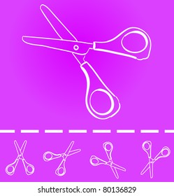 Scissors sketch vector illustration