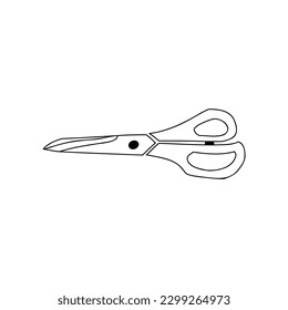 scissors , sketch vector illustration isolated on white background. Collection of household items