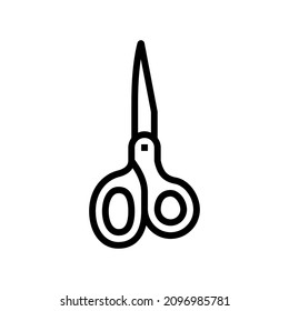 scissors stationery equipment line icon vector. scissors stationery equipment sign. isolated contour symbol black illustration