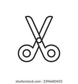 Scissors. Stationery. Simple vector icon.