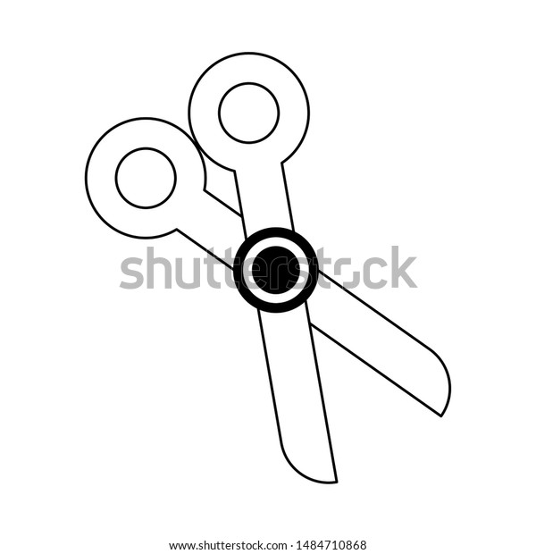 scissors steel stationery tool isolated cartoon
vector illustration graphic
design