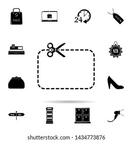 scissors and stroke icon. Universal set of shop for website design and development, app development