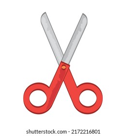 scissors supply icon isolated flat