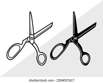 Ilustración de vectores imprimibles SVG de tijeras