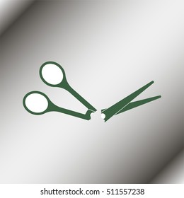 Scissors symbol.