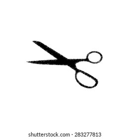  scissors symbol  - black vector icon