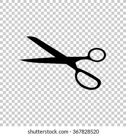 scissors symbol  - black vector icon
