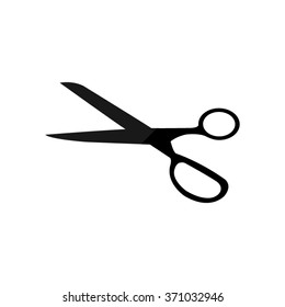 scissors symbol -  black vector icon