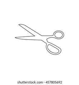 scissors symbol  - black vector icon