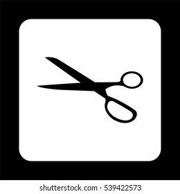 scissors symbol  - black vector icon