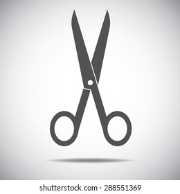Scissors symbol isolated icon