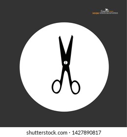 Scissors symbol isolated on background.vector illustration.