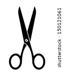 Scissors symbol isolated on white background