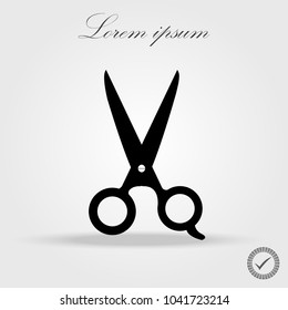 Scissors symbol isolated on white background. Vector illustration