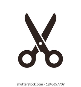 Scissors symbol isolated on white background