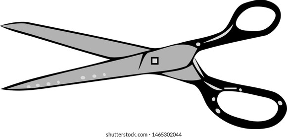 Scissors symbol isolated on white background