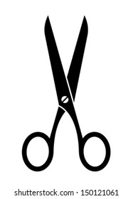 Scissors symbol isolated on white background