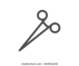 Scissors symbol isolated on white background. EPS 10