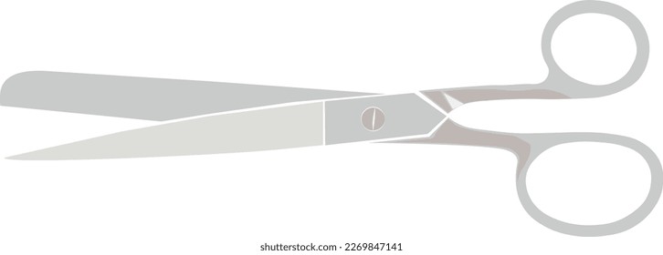 Scissors symbol. Isolated on the white background. 
