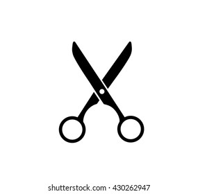 Scissors symbol isolated on white background