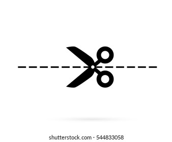 Scissors symbol isolated on white background
