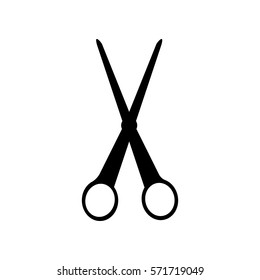 Scissors symbol isolated on white background
