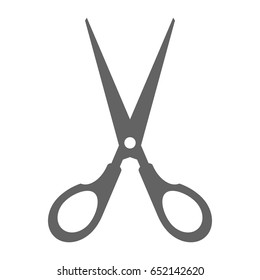 Scissors symbol isolated on white background. Vector illustration.
