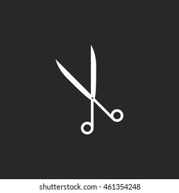 Scissors symbol sign simple icon on background