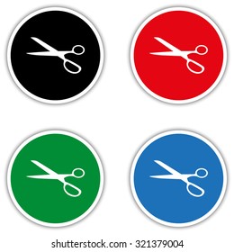  scissors symbol - vector icon