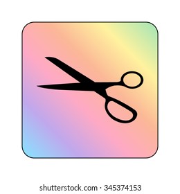 scissors symbol - vector icon