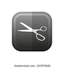 scissors symbol  - vector icon, flat design