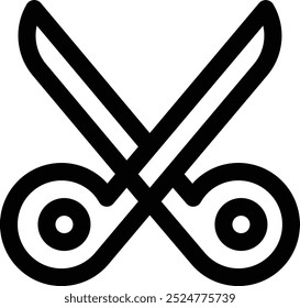 Schere Symbol, Vektorsymbol einzeln