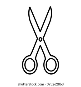 scissors thin line icon