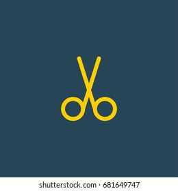 scissors thin line icon