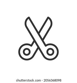 Scissors thin line icon. Symbol in trendy outline style. Premium design for web and apps. Perfect for UI. 