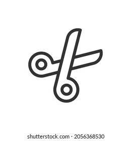 Schere dünne Linie Symbol. Symbol in trendigem Umriss-Stil. Premium Design für Web und Apps. Perfekt für die Benutzeroberfläche.